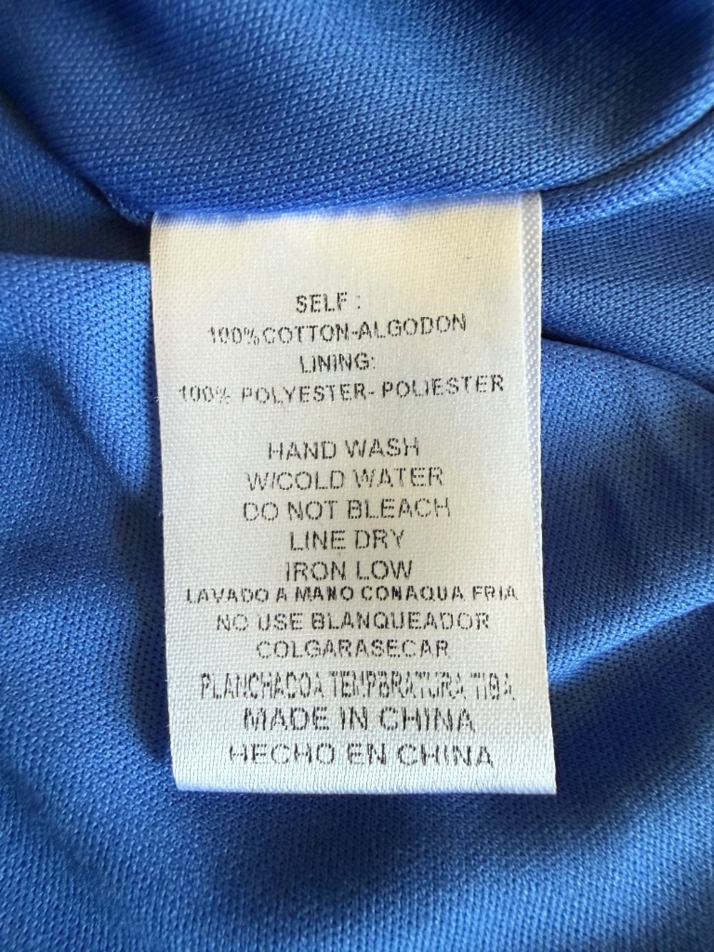 Altar’d State Blue Tiered Dress Smocked Waist Cotton Size L - Picture 10 of 11